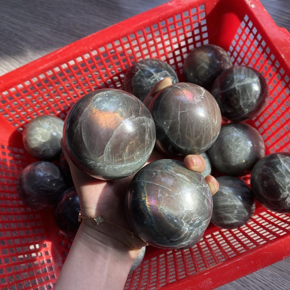 Orange&Purple Labradorite Sphere Quartz Wholesale - Image 7