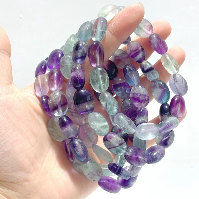 Oval Shape Fluorite Bracelet Wholesale - Image 3