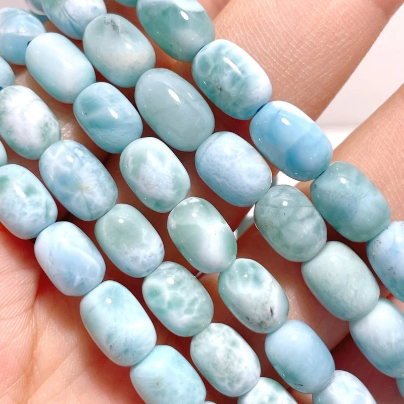 Oval Barrel Shape Larimar Bracelet Wholesale From Dominican Republic - Image 5