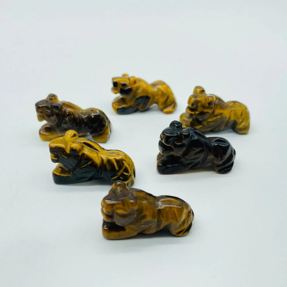 Panther Jaguar Carving Wholesale Moss Agate Tiger Eye Crazy Agate - Image 3