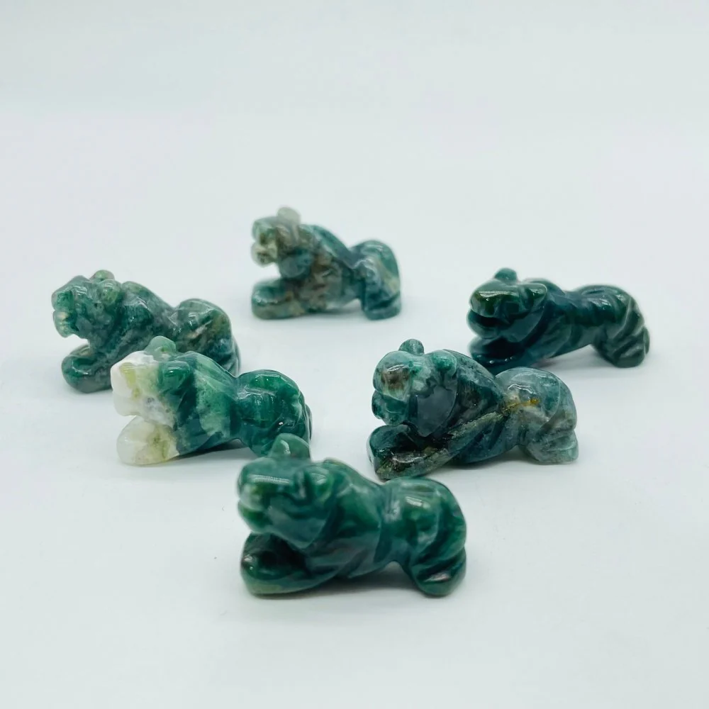 Panther Jaguar Carving Wholesale Moss Agate Tiger Eye Crazy Agate - Image 5