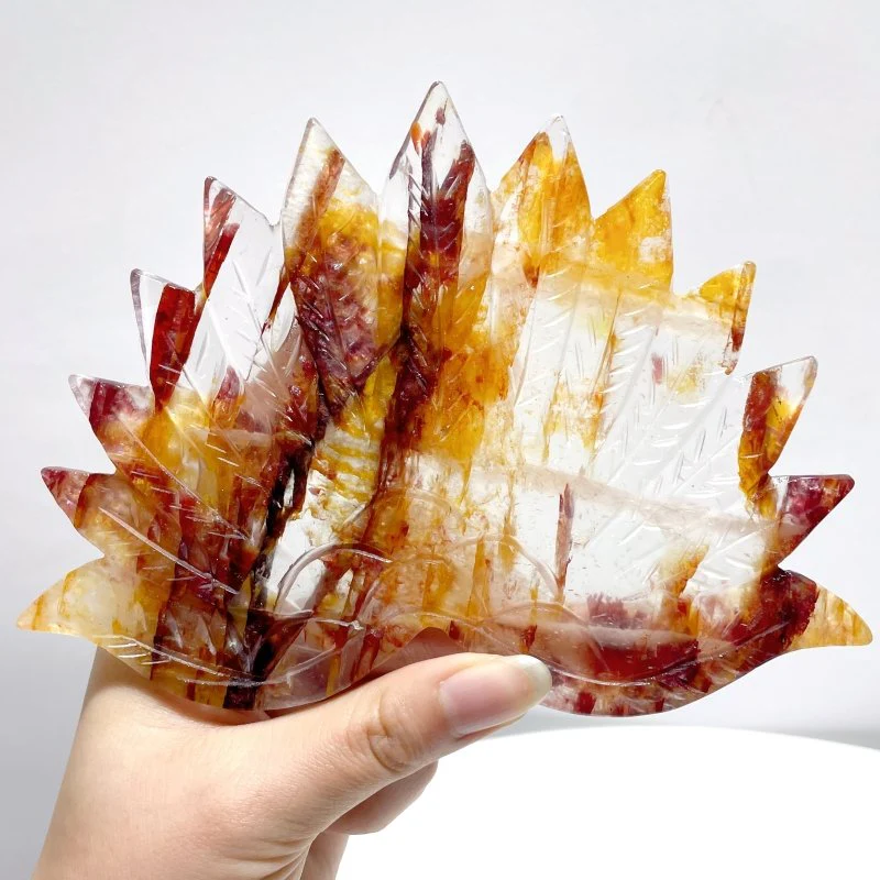 3 Pieces Beautiful Peacock Wing With Stand Ruby In Kyanite Golden Hematoid Quartz - Image 4