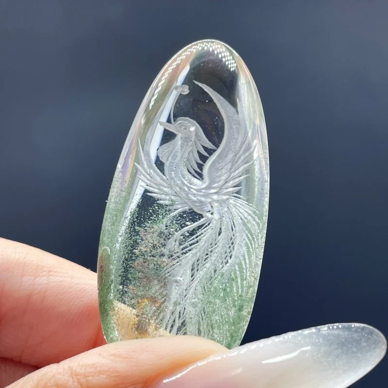 3 Pieces Phoenix Garden Quartz Inner Scene Carving - Image 2