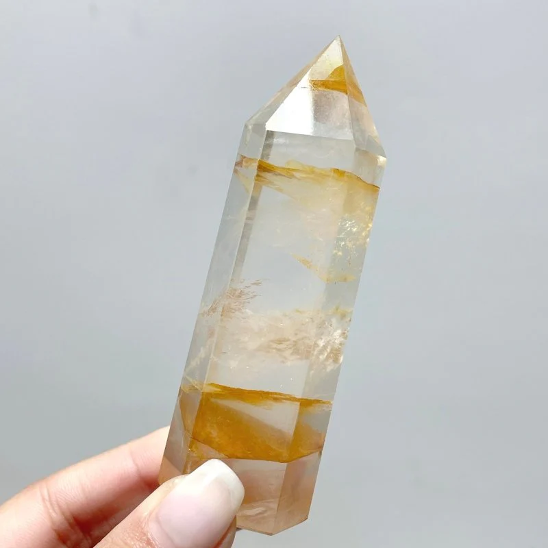 53 Pieces High Quality Fat Golden Hematiod Quartz Tower Points Fire Quartz - Image 3