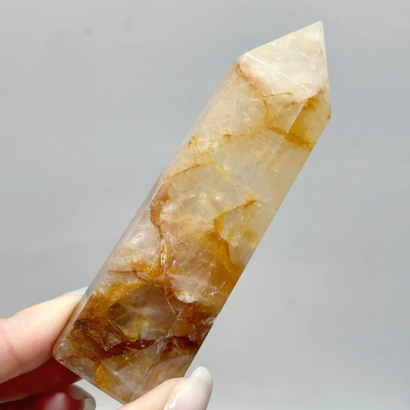 53 Pieces High Quality Fat Golden Hematiod Quartz Tower Points Fire Quartz - Image 8