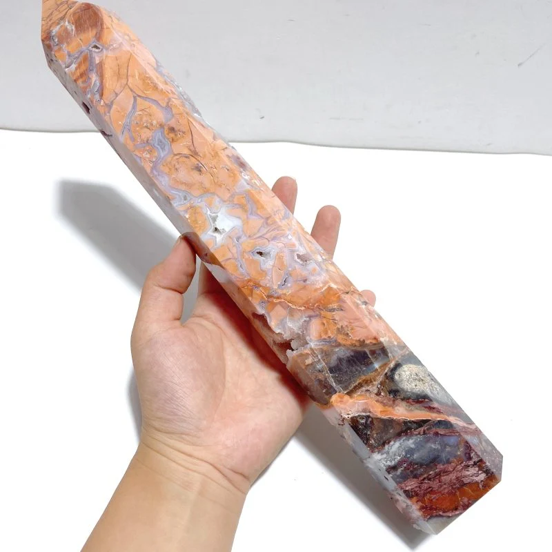 3 Pieces High Quality Large Pink Agate Druzy Geode Tower - Image 6