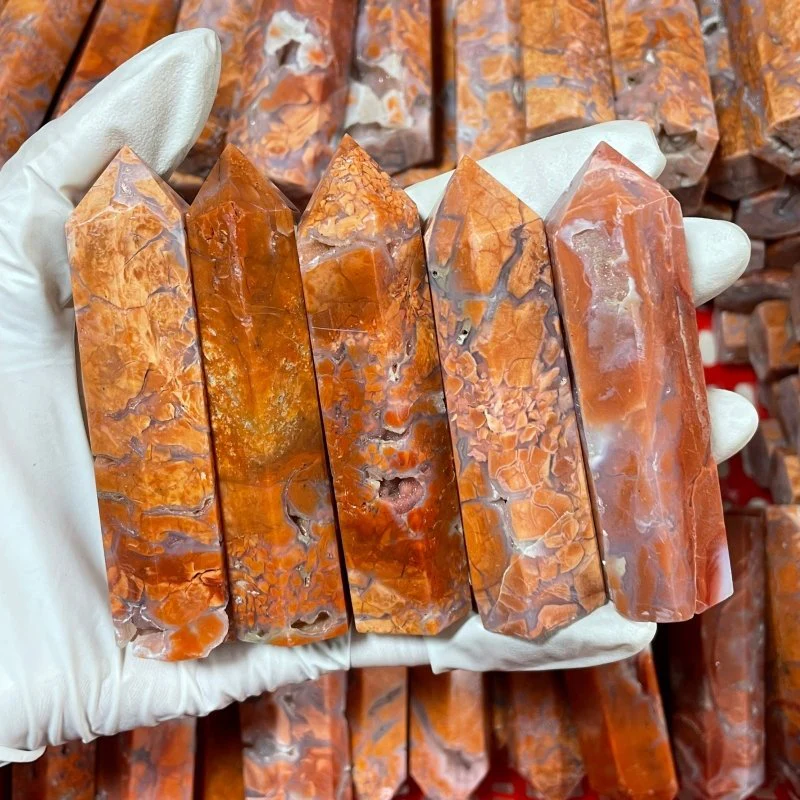 Beautiful Pink Agate Tower Point Wholesale - Image 3