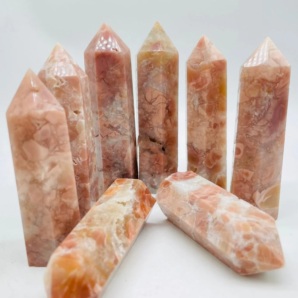 Pink Agate Tower Point Wholesale - Image 3