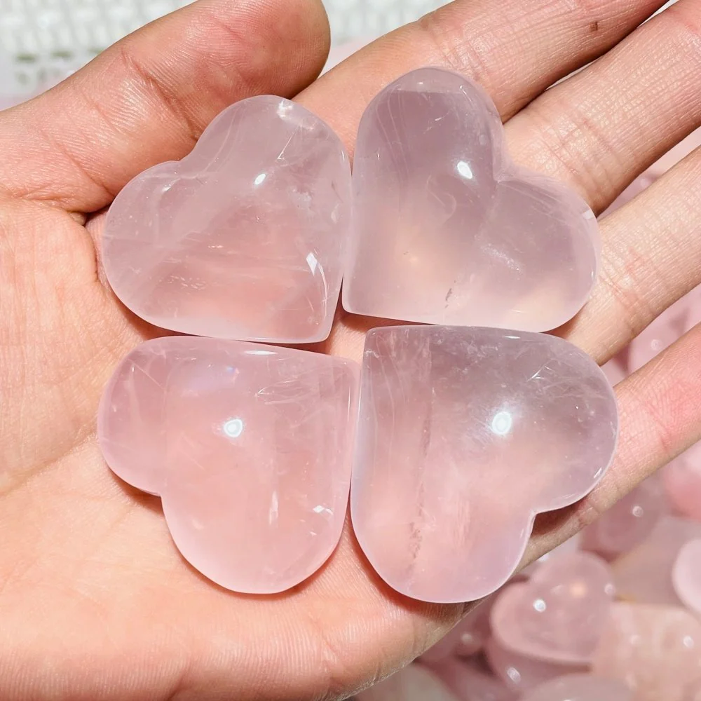 200 Pieces Pink Madagascar Rose Quartz Heart - Image 2