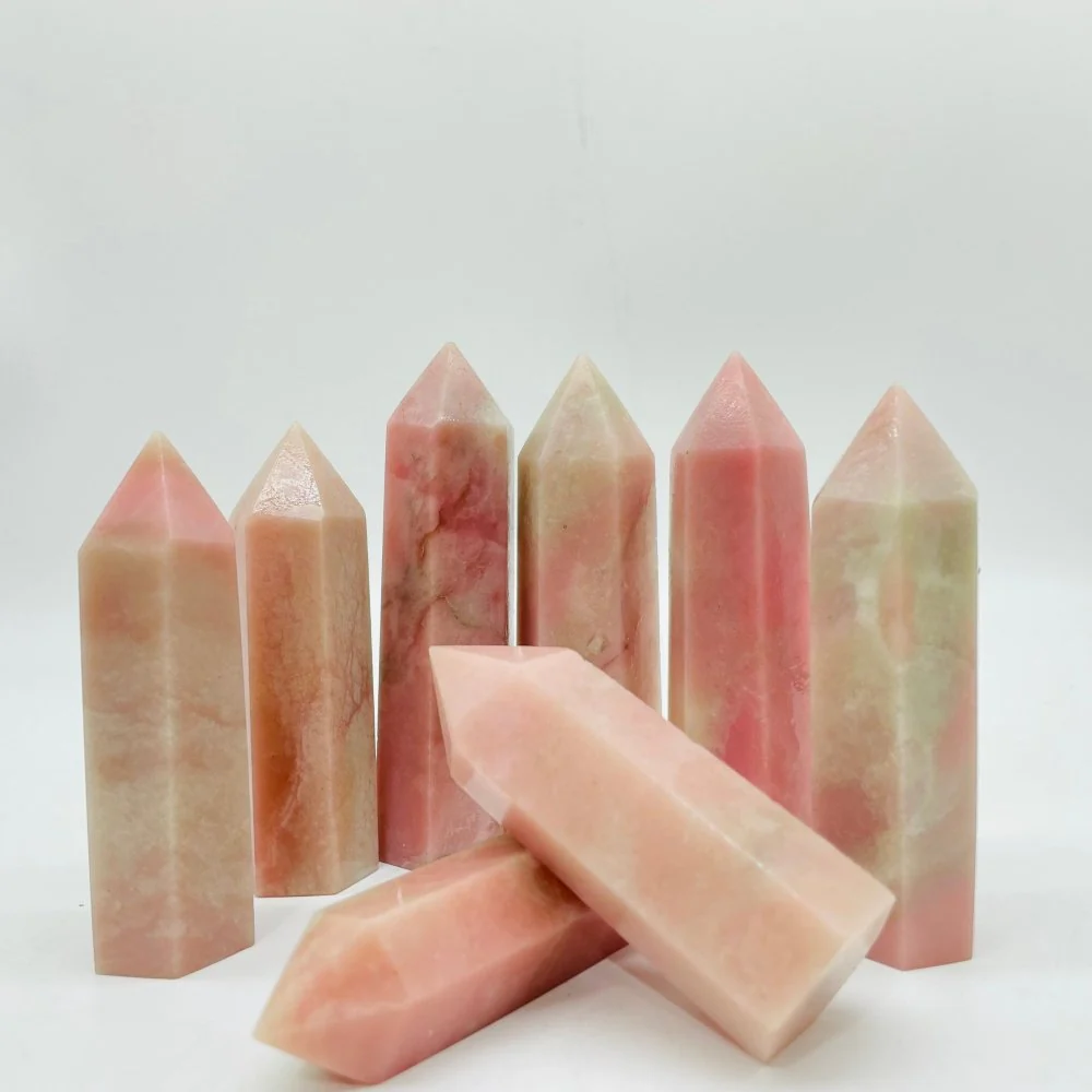 Pink Opal Angel-skin Opal Tower Points Wholesale - Image 3