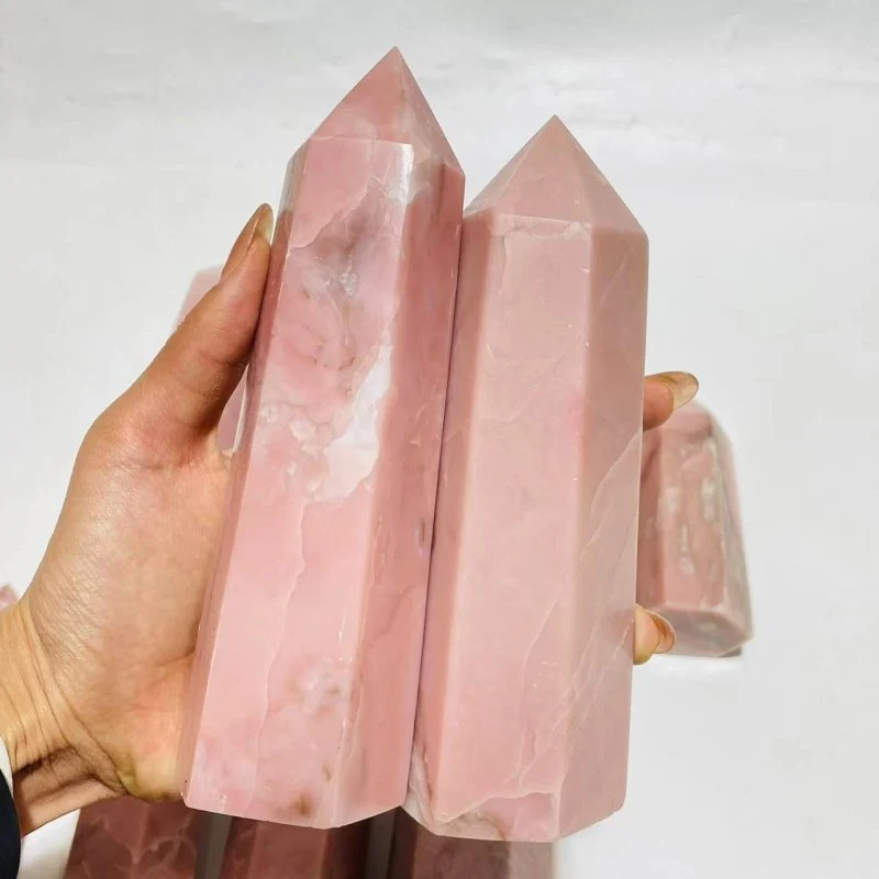 11 Pieces Pink Opal Crystal Tower - Image 4