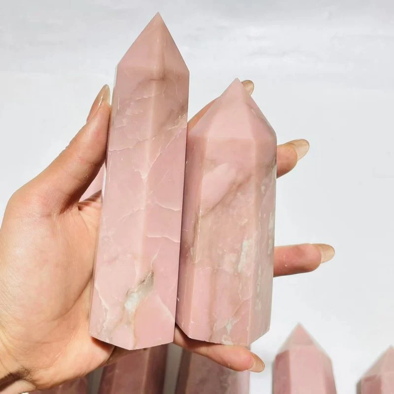 11 Pieces Pink Opal Crystal Tower - Image 5