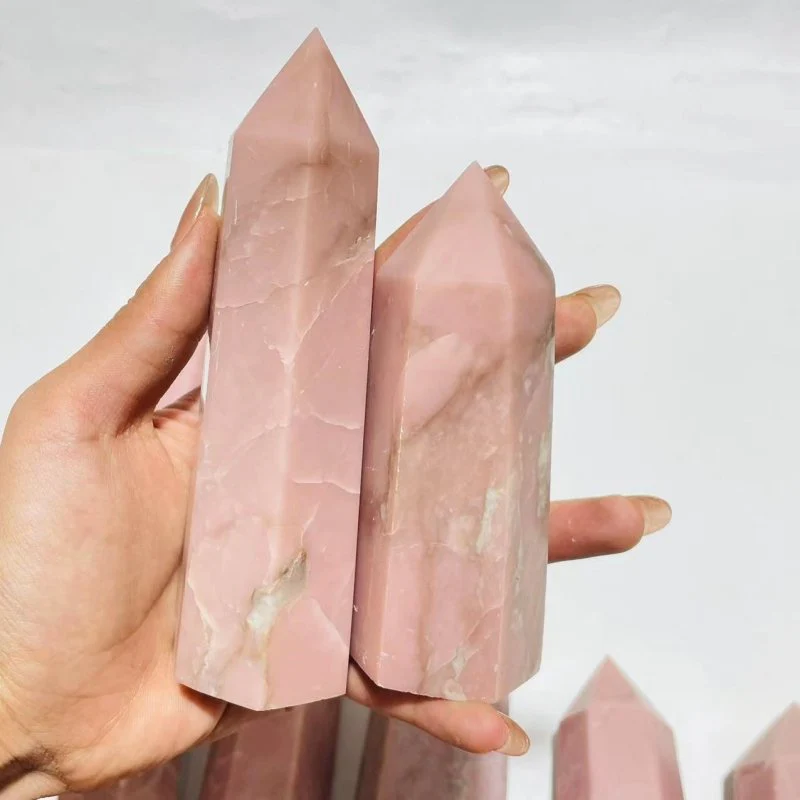 11 Pieces Pink Opal Crystal Tower - Image 6