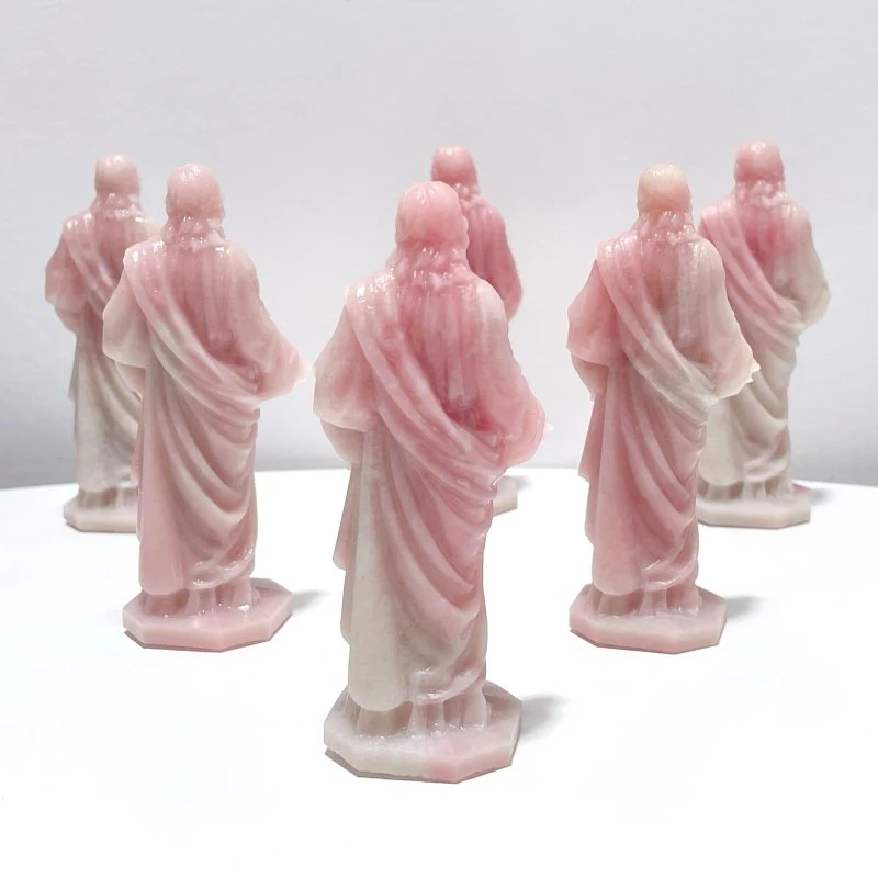 Pink Opal Jesus Carving Wholesale - Image 3
