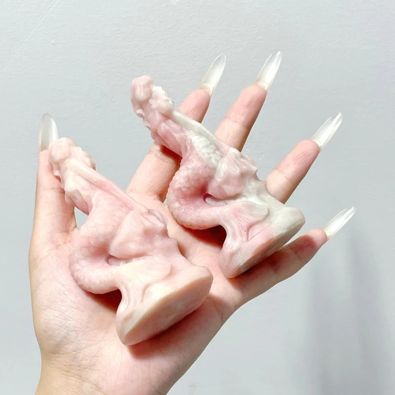 Pink Opal Mermaid Carving Wholesale - Image 4