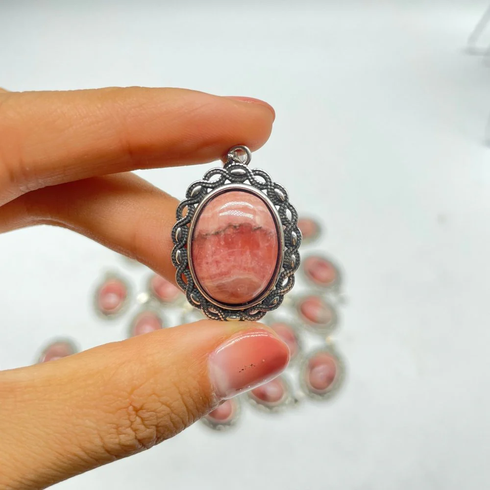Pink Rhodochrosite Pendant Wholesale - Image 2