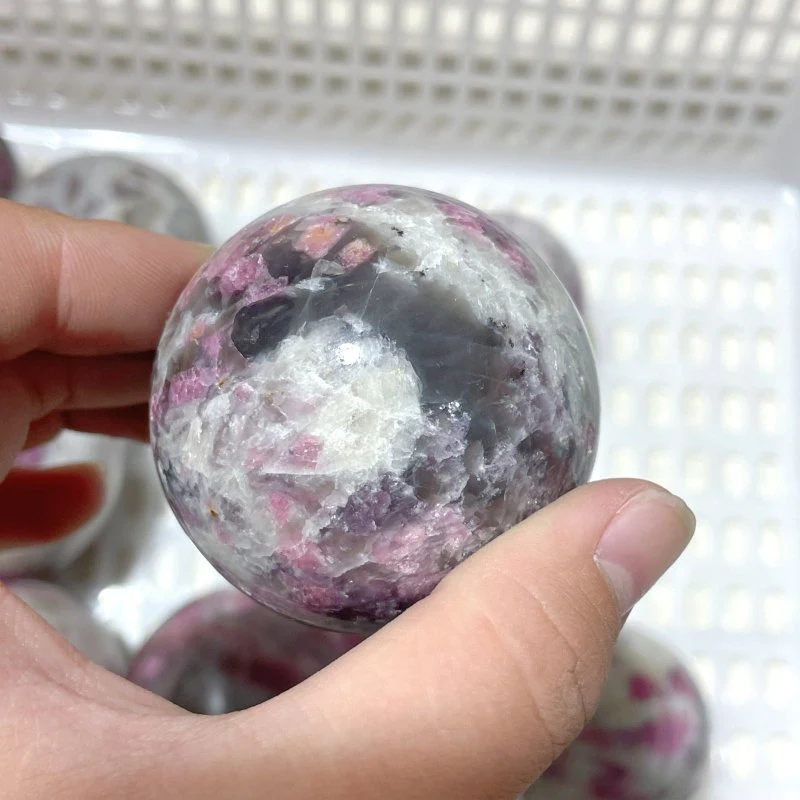 11 Pieces Pink Tourmaline Spheres Balls - Image 7