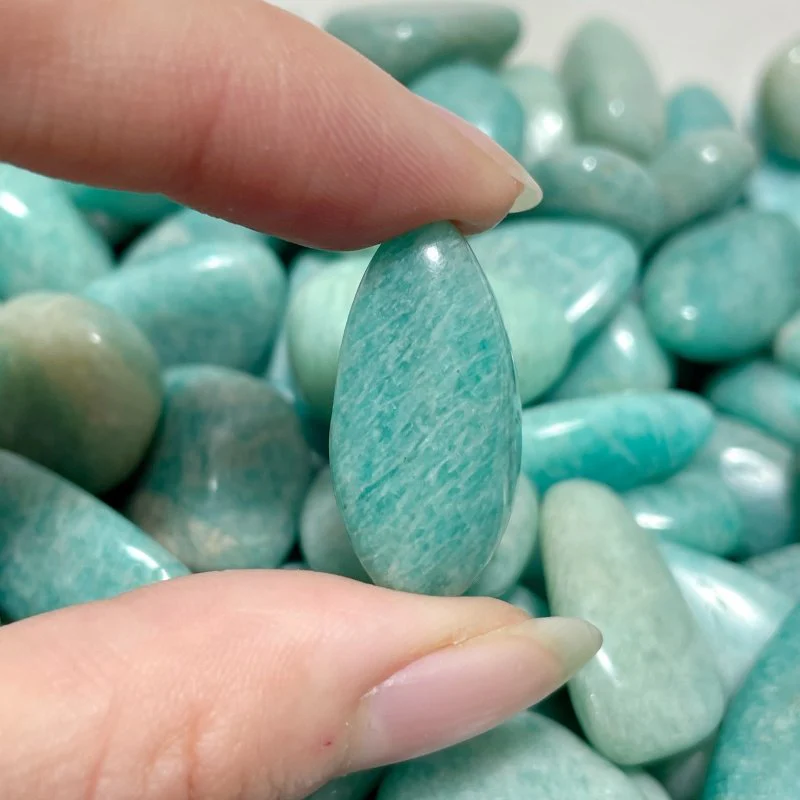 Polished Amazonite Gravel Small Tumbled Mixed Size Wholesale - Image 4