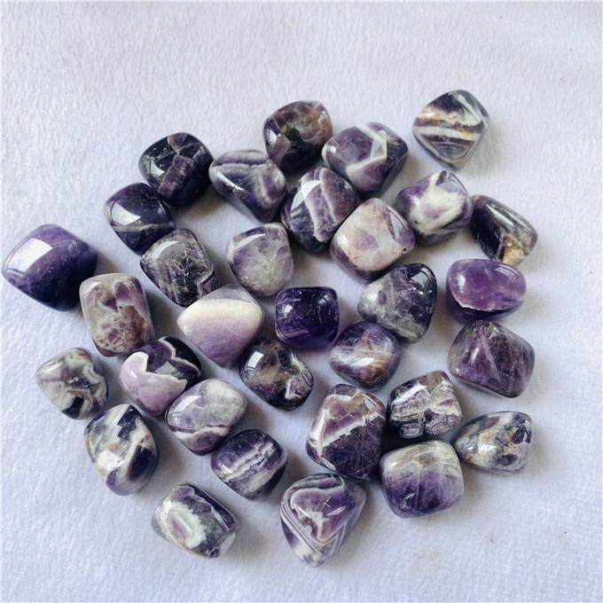 Polished Chevron Amethyst Tumbled Stones Wholesale - Image 4