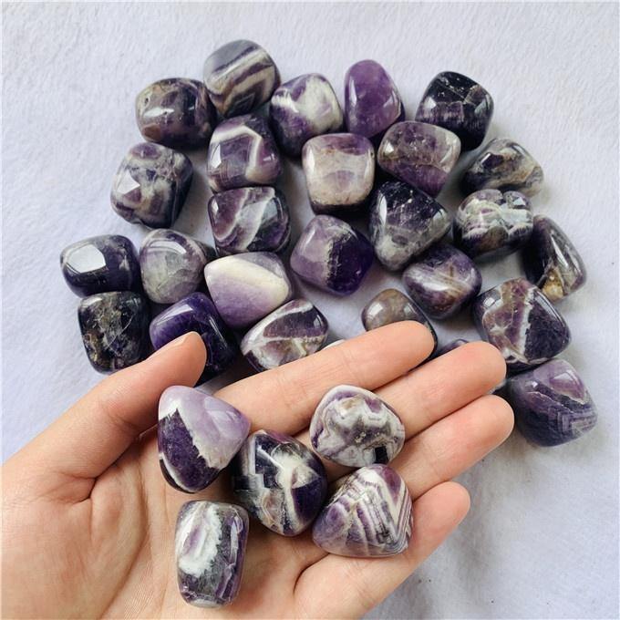 Polished Chevron Amethyst Tumbled Stones Wholesale - Image 6