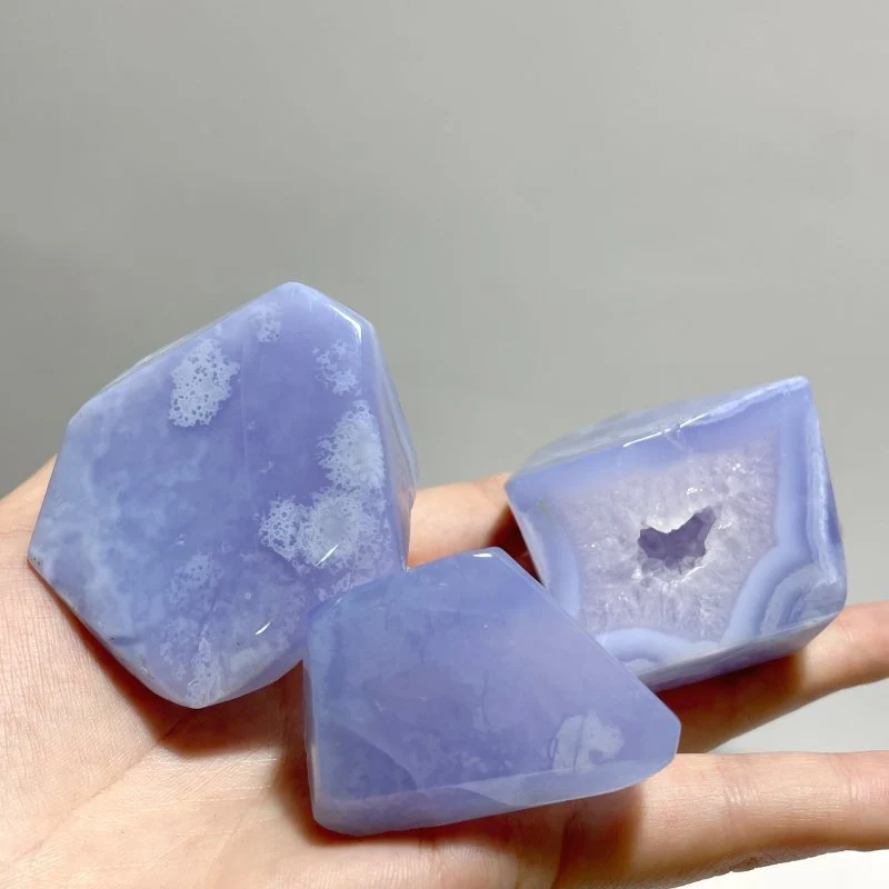 70 Pieces Polished Blue Chalcedony Free Form - Image 2