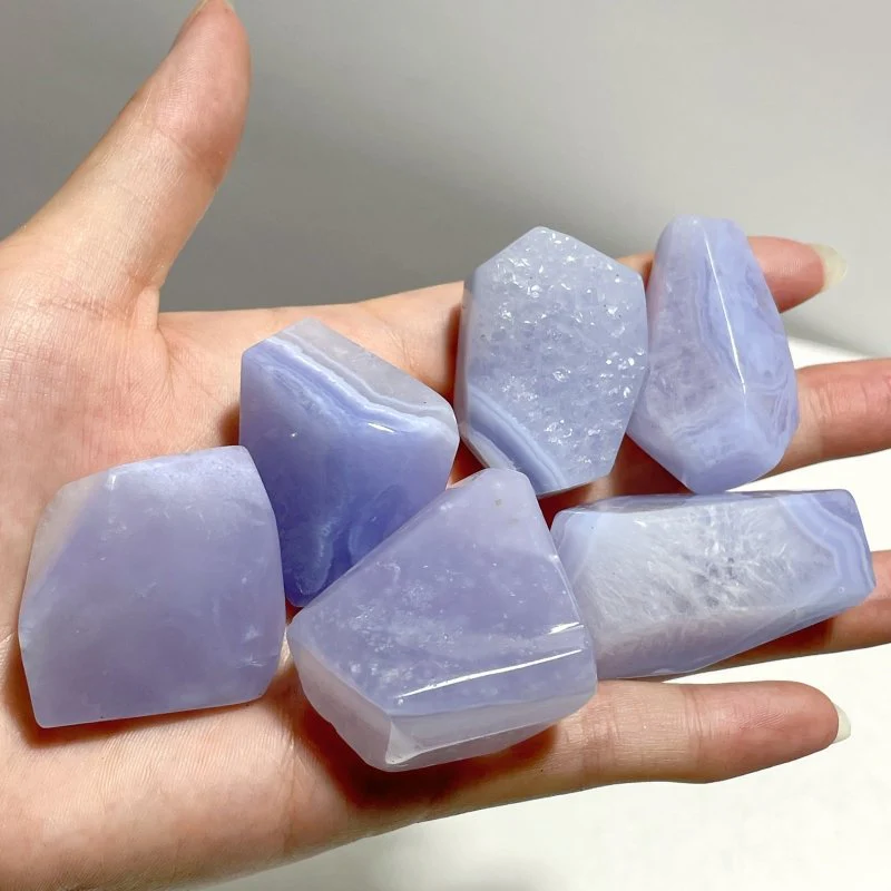 70 Pieces Polished Blue Chalcedony Free Form - Image 6