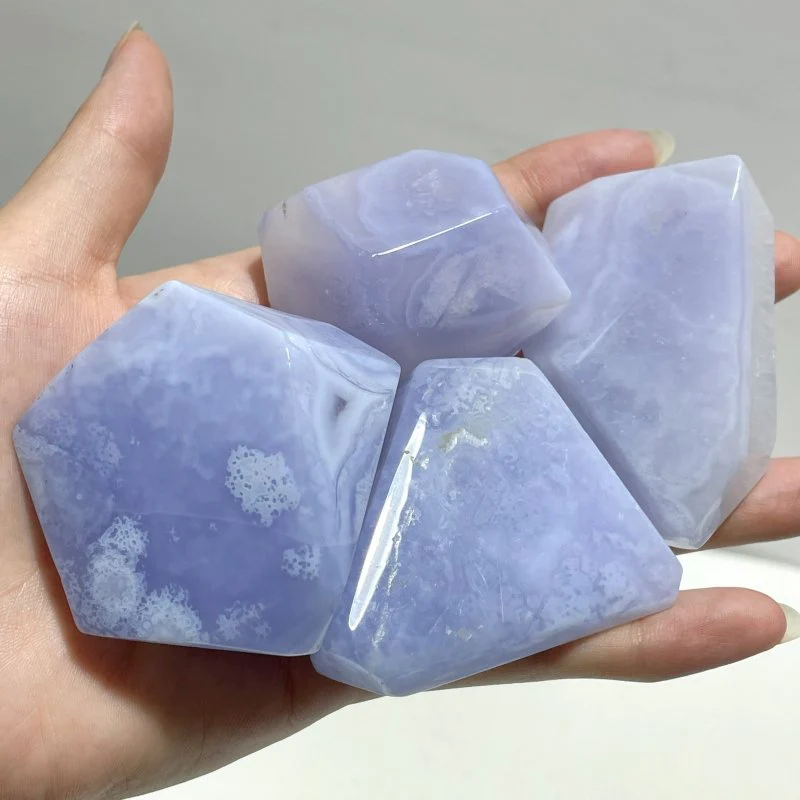 70 Pieces Polished Blue Chalcedony Free Form - Image 7