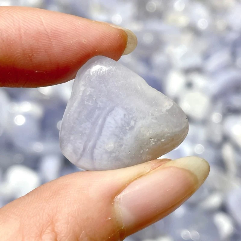 Polished Blue Lace Agate Gravel Tumbled Mixed Size Closeout - Image 4