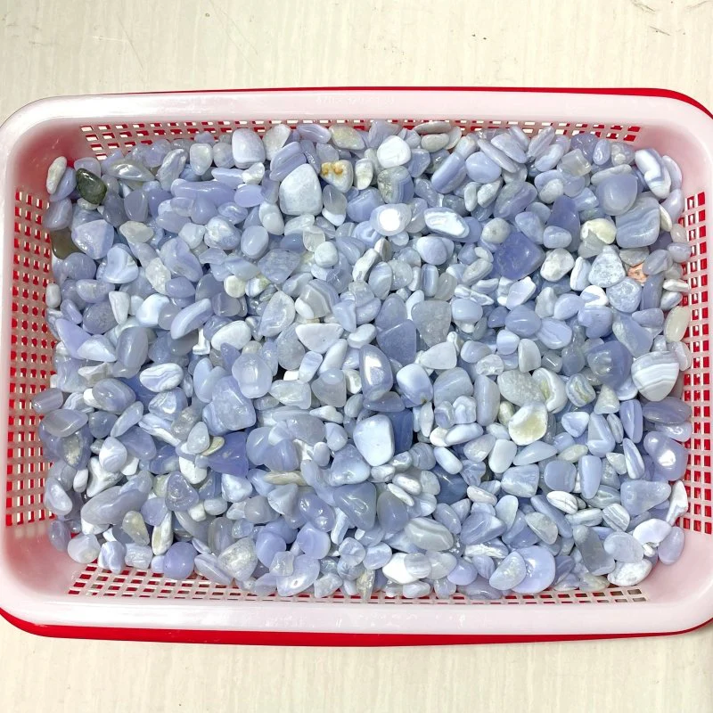 Polished Blue Lace Agate Gravel Tumbled Mixed Size Closeout - Image 6