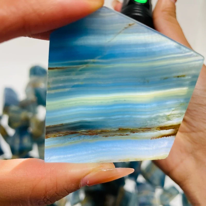 90 Pieces High Quality Blue Onyx Stone Free Form - Image 8