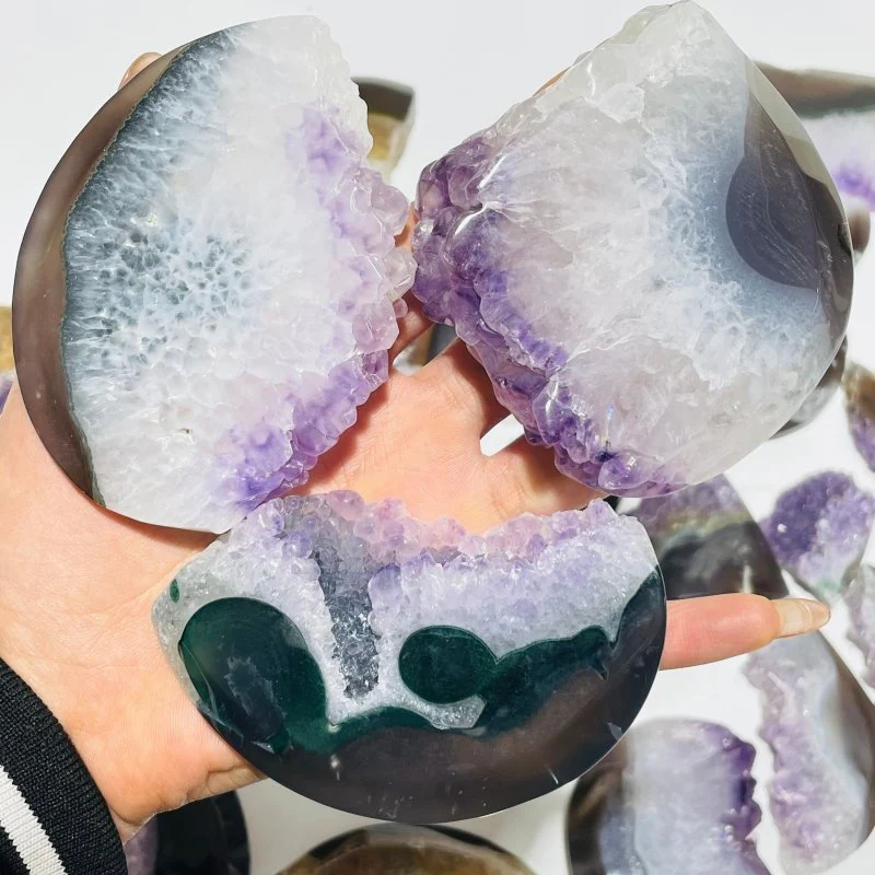 24 Pieces Polished Geode Amethyst Mixed Agate Leftover Slab - Image 4
