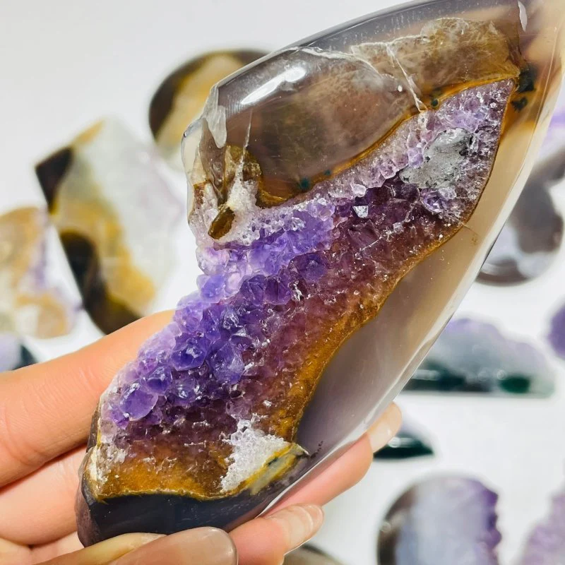 24 Pieces Polished Geode Amethyst Mixed Agate Leftover Slab - Image 6
