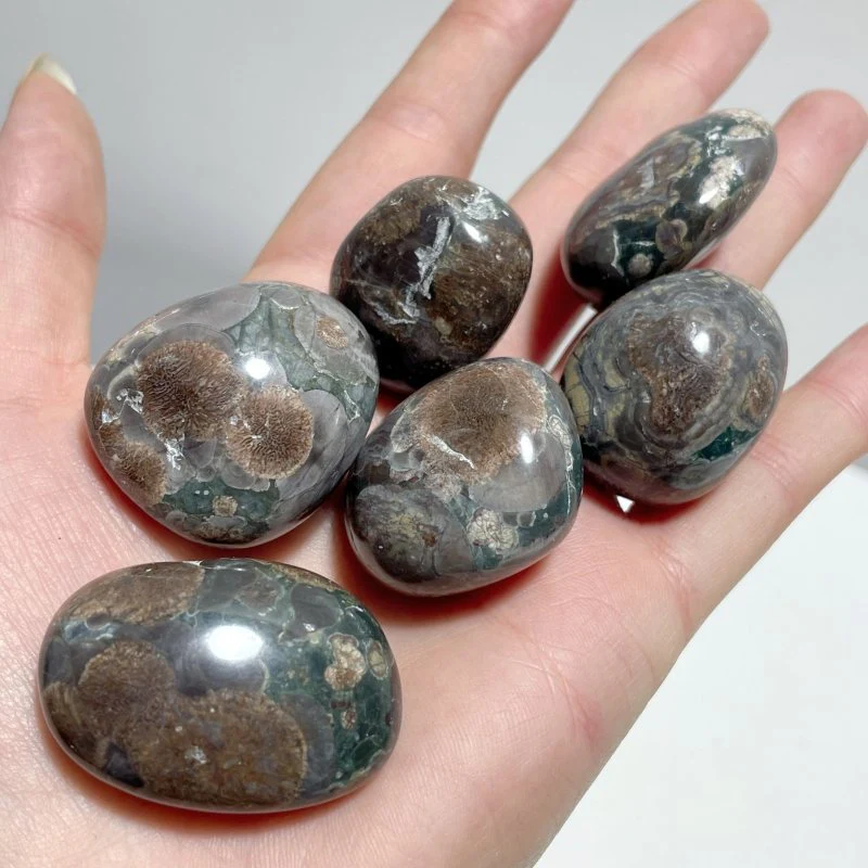 Green Sakura Flower Stone Tumbled Wholesale - Image 2