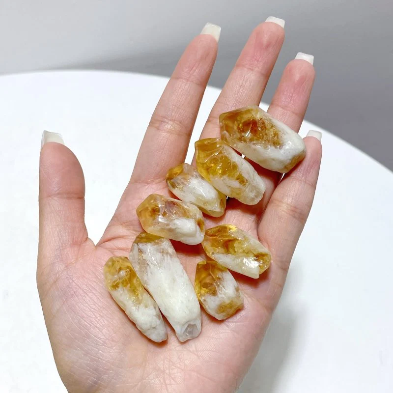 Machine Polished Heat Treatment Citrine Point Wholesale - Image 2