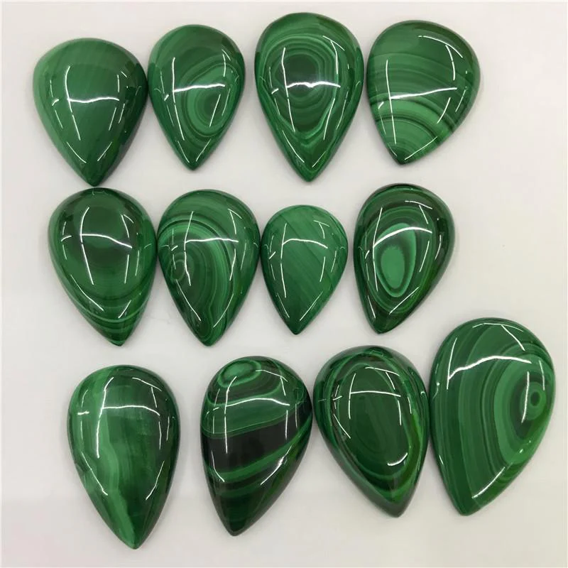 Polished Malachite Teardrop For Jewelry - Image 3