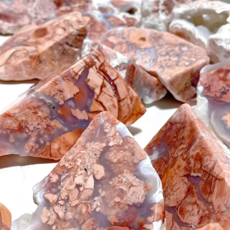 18 Pieces Polished Pink Agate Geode Free Form - Image 2