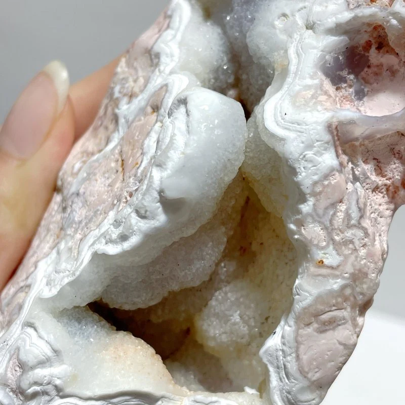 18 Pieces Polished Pink Agate Geode Free Form - Image 3