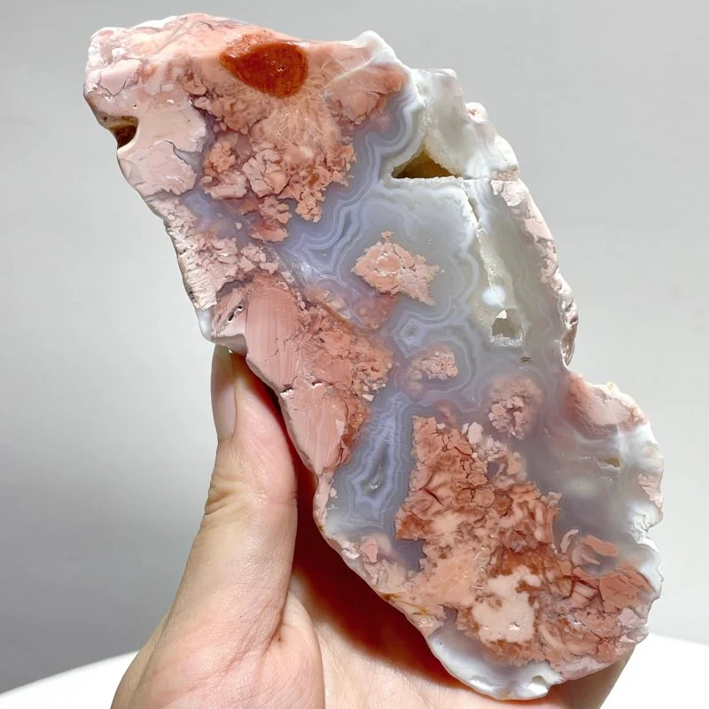 18 Pieces Polished Pink Agate Geode Free Form - Image 5