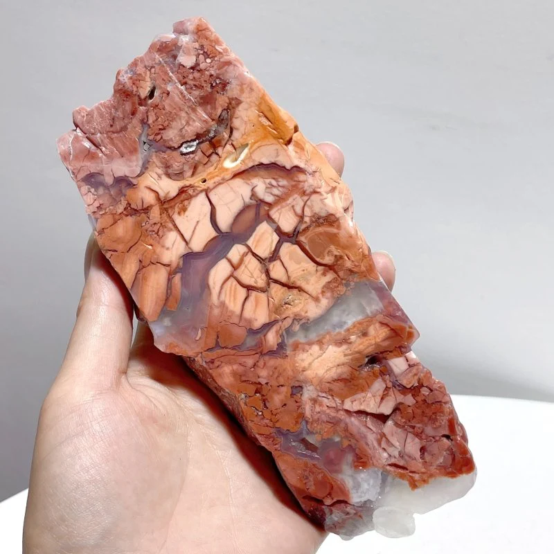 18 Pieces Polished Pink Agate Geode Free Form - Image 6