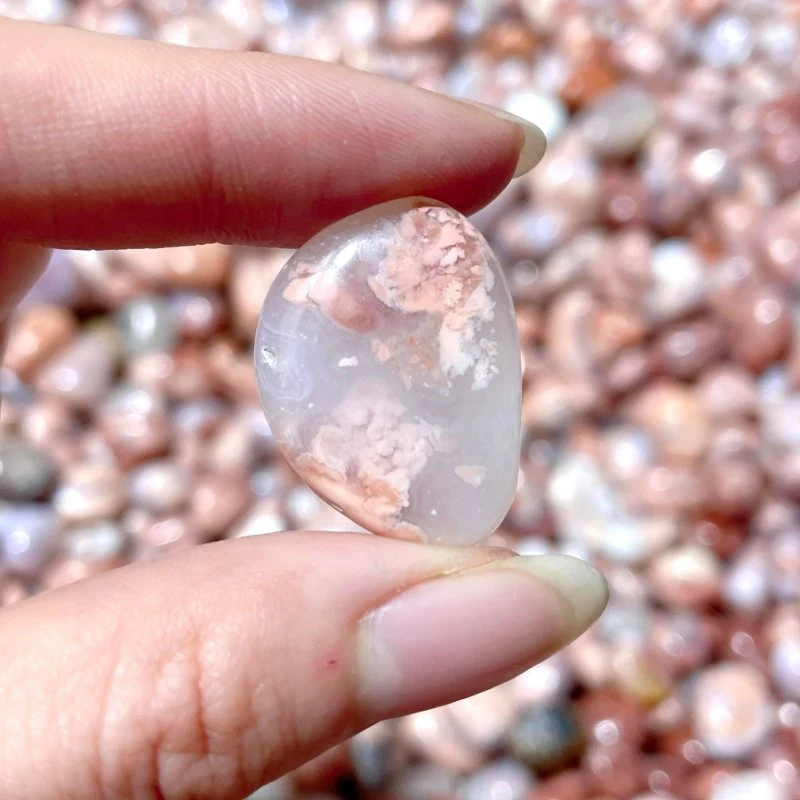 Polished Pink Agate Mini Tumbled Wholesale - Image 5