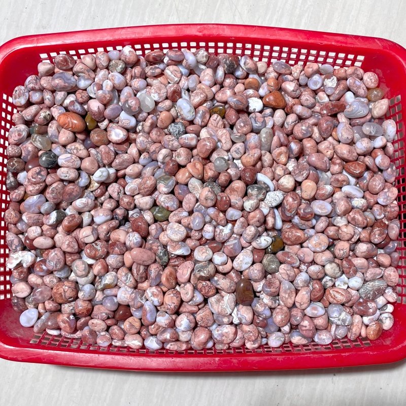 Polished Pink Agate Mini Tumbled Wholesale - Image 6