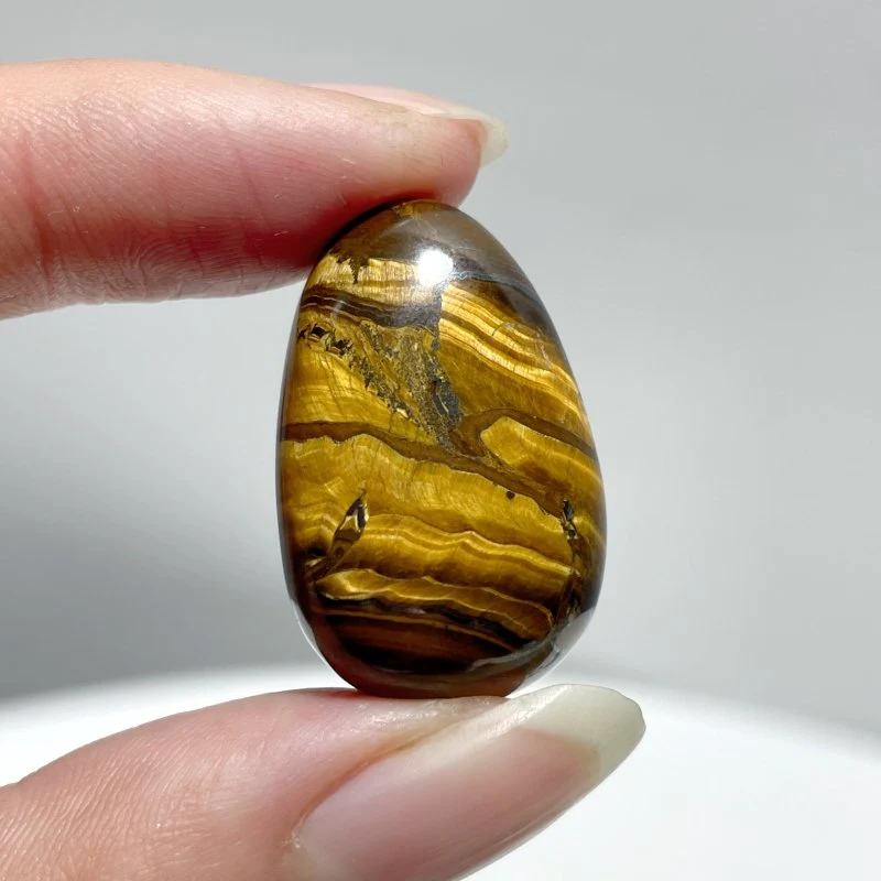 Polished Yellow Tiger Eye Chips Tumbled Wholesale - Image 4
