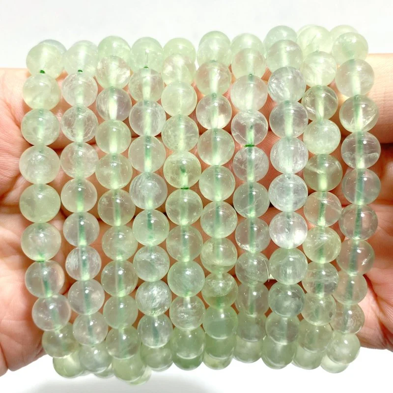 10 Pieces 8mm Prehnite Bracelets
