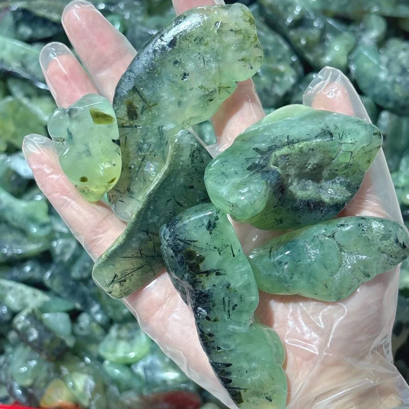 Polished Prehnite Gravel Chips Mixed Size Wholesale - Image 5