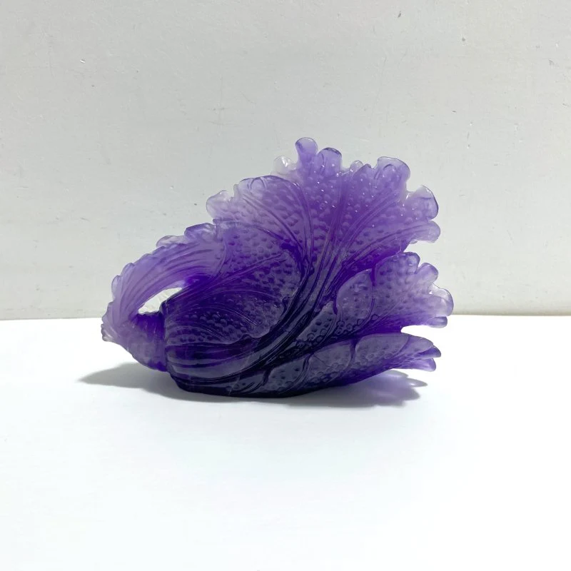 Purple Fluorite Chinese Cabbage Carving #5 - Image 3