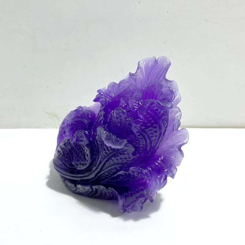 Purple Fluorite Chinese Cabbage Carving #6 - Image 3