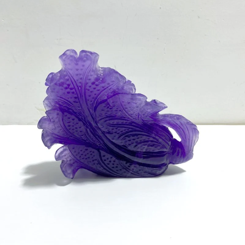 Purple Fluorite Chinese Cabbage Carving #6 - Image 4