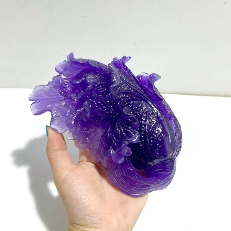 Purple Fluorite Chinese Cabbage Carving #6 - Image 5