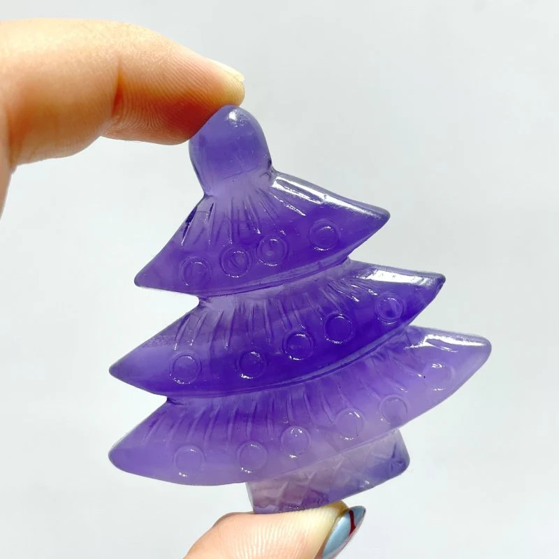 Purple Fluorite Christmas Tree Carving Wholesale - Image 5
