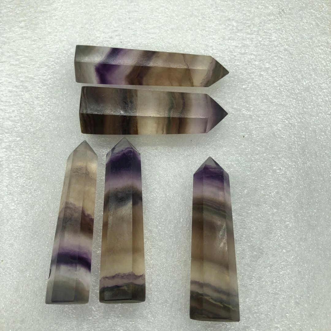 Purple Fluorite Crystal Point Tower Wholesale - Image 3